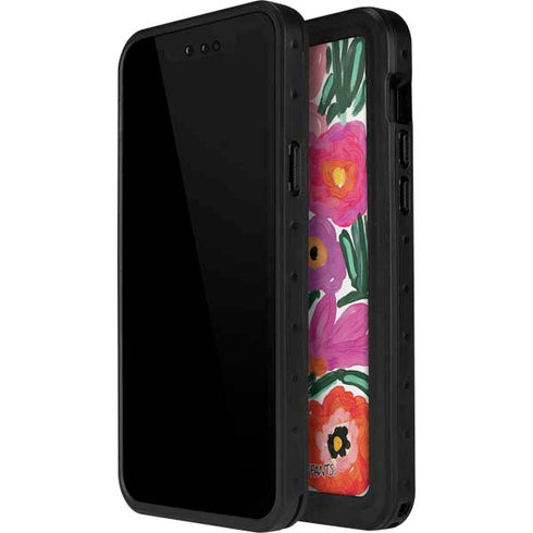 Bouffants and Broken Hearts Painterly Garden iPhone 15 Plus Waterproof Case
